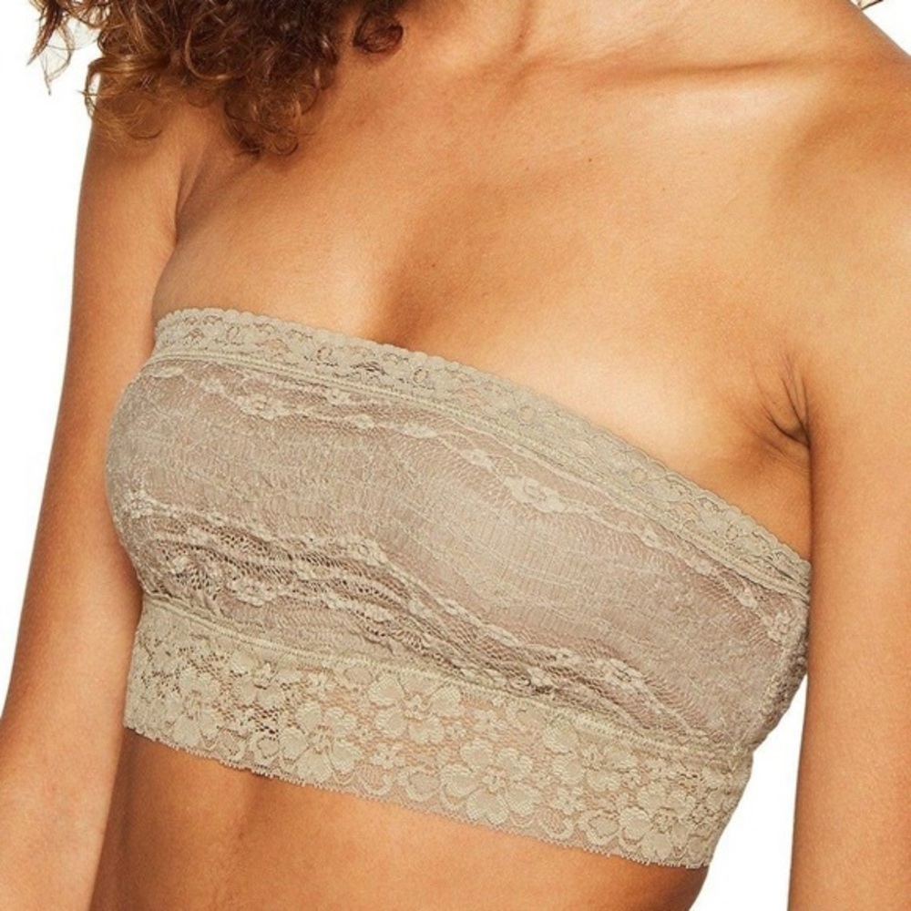 ❤️2 for $20 Free People Taupe Lace Bandeau Bra